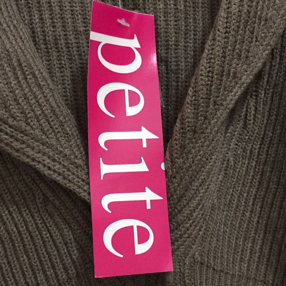 Fred David dark taupe cardigan ( sz petite lg) - Picture 6 of 10